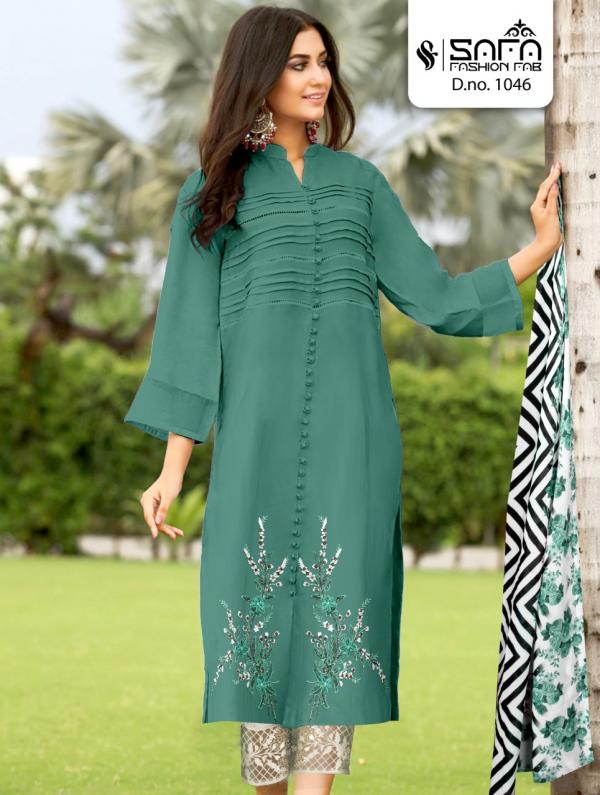 Safa Fashion 1046 Western Wear Top Bottom With Dupatta